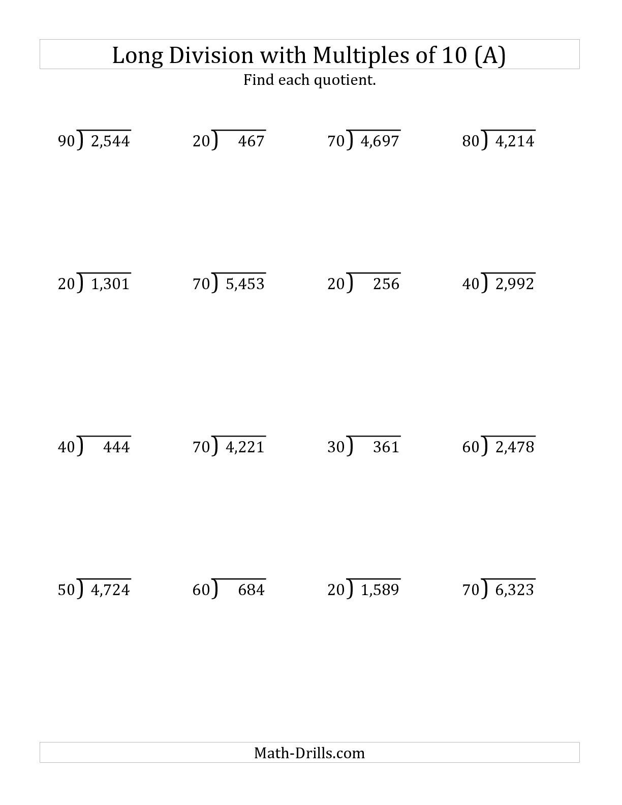 30 Long Division Worksheets 6Th Grade Multiplication