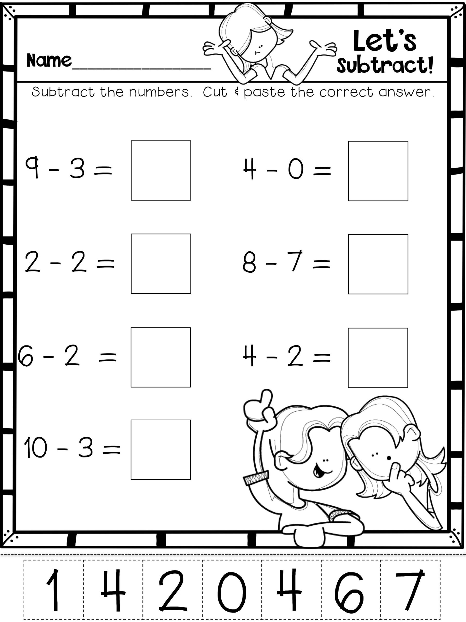 30 Math Subtraction Worksheets For Kids