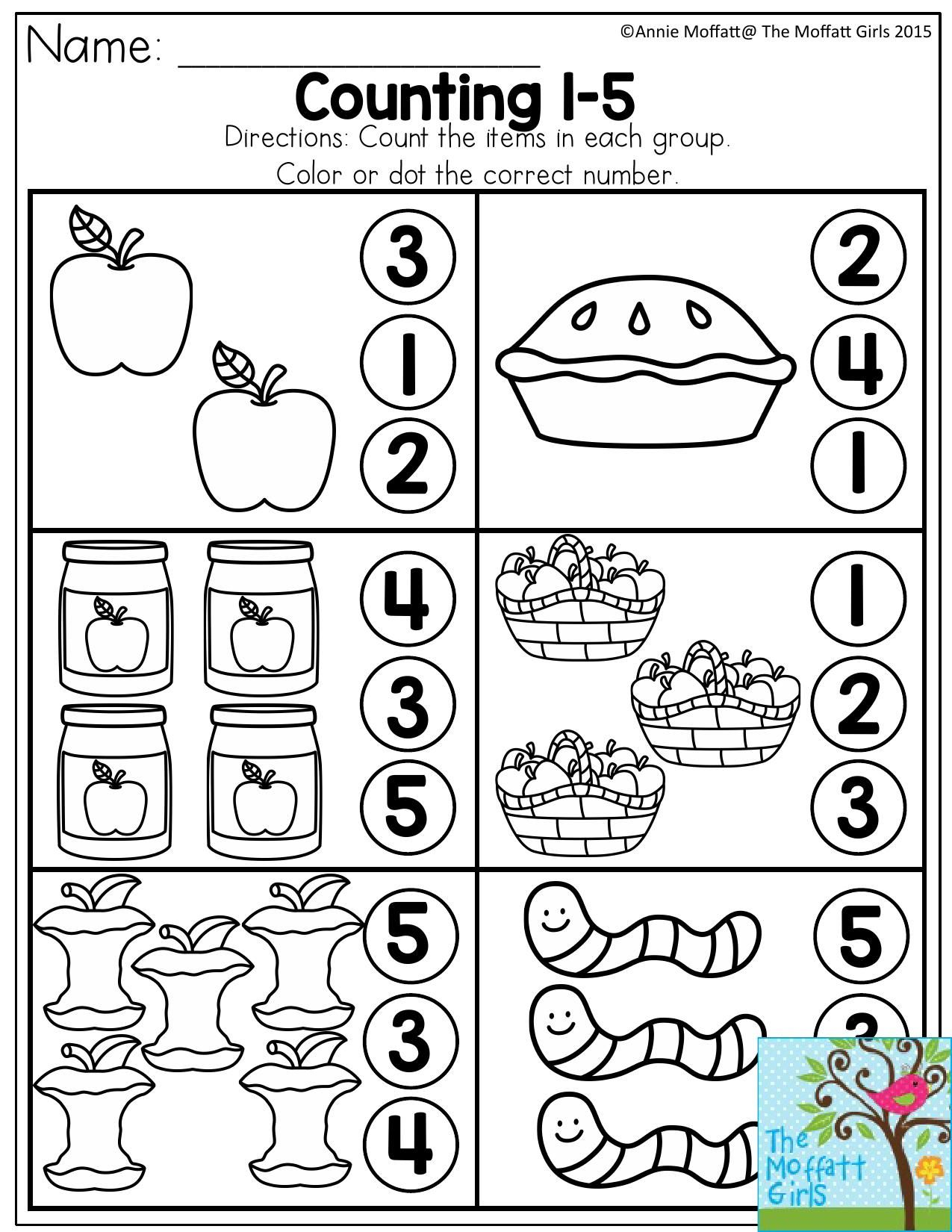 30 Number 1 Worksheets For Preschool Math