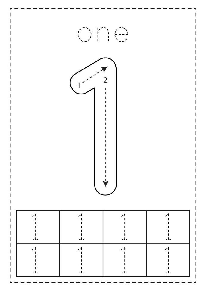 30 Number 1 Worksheets For Preschool Math