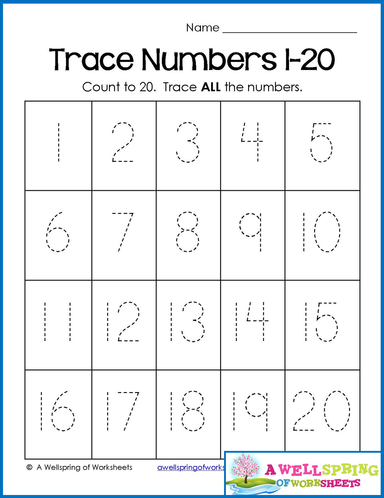 30 Number 1 Worksheets For Preschool Math