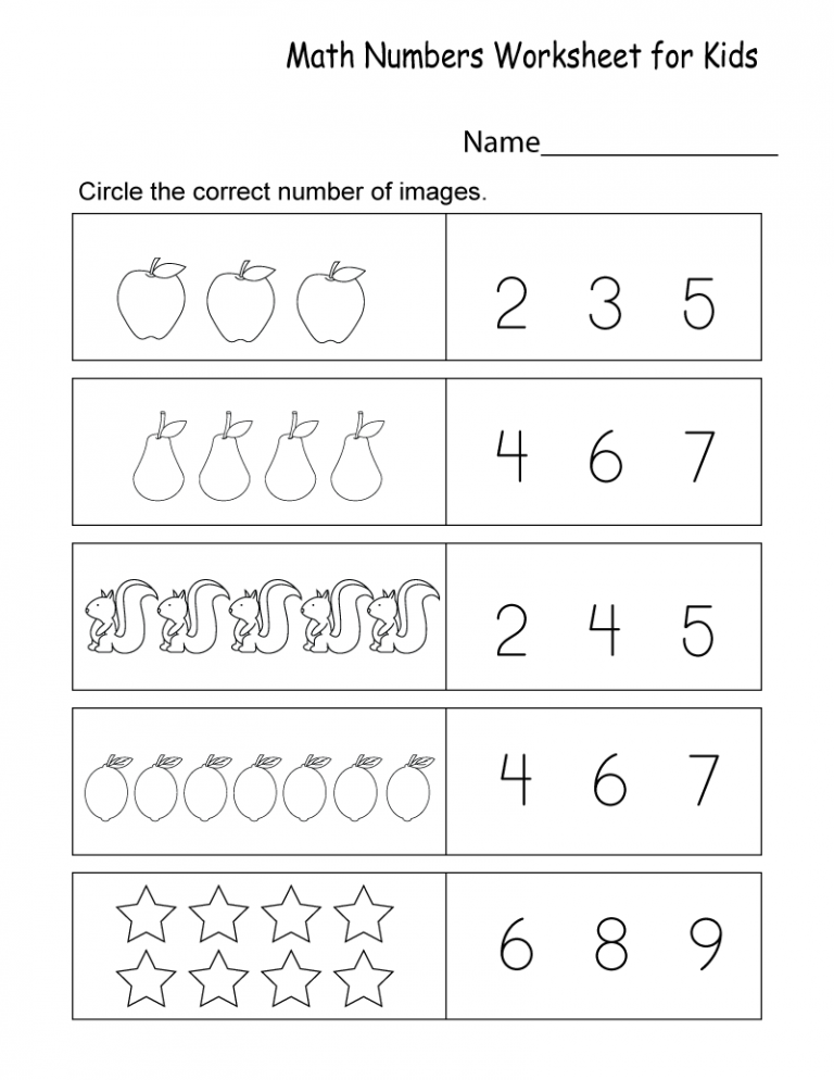 30 Number 1 Worksheets For Preschool Math