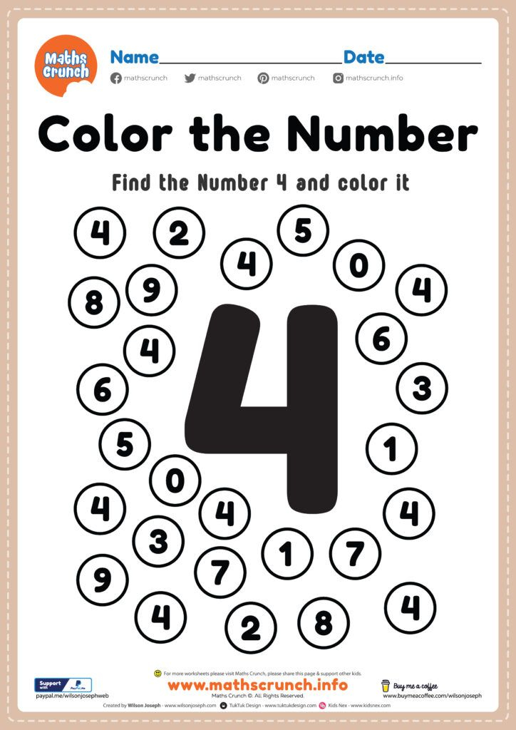 30 Number 1 Worksheets For Preschool Math