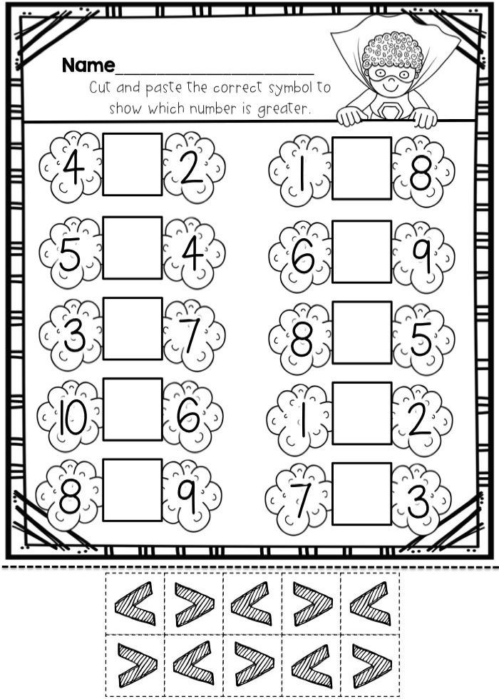 30 Numbers Worksheets For Kids Cut And Paste