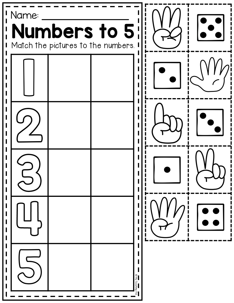 30 Numbers Worksheets For Kids Cut And Paste