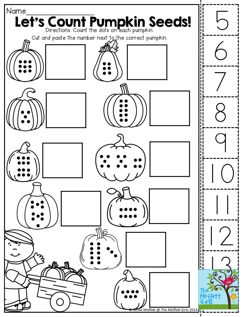 30 Numbers Worksheets For Kids Cut And Paste