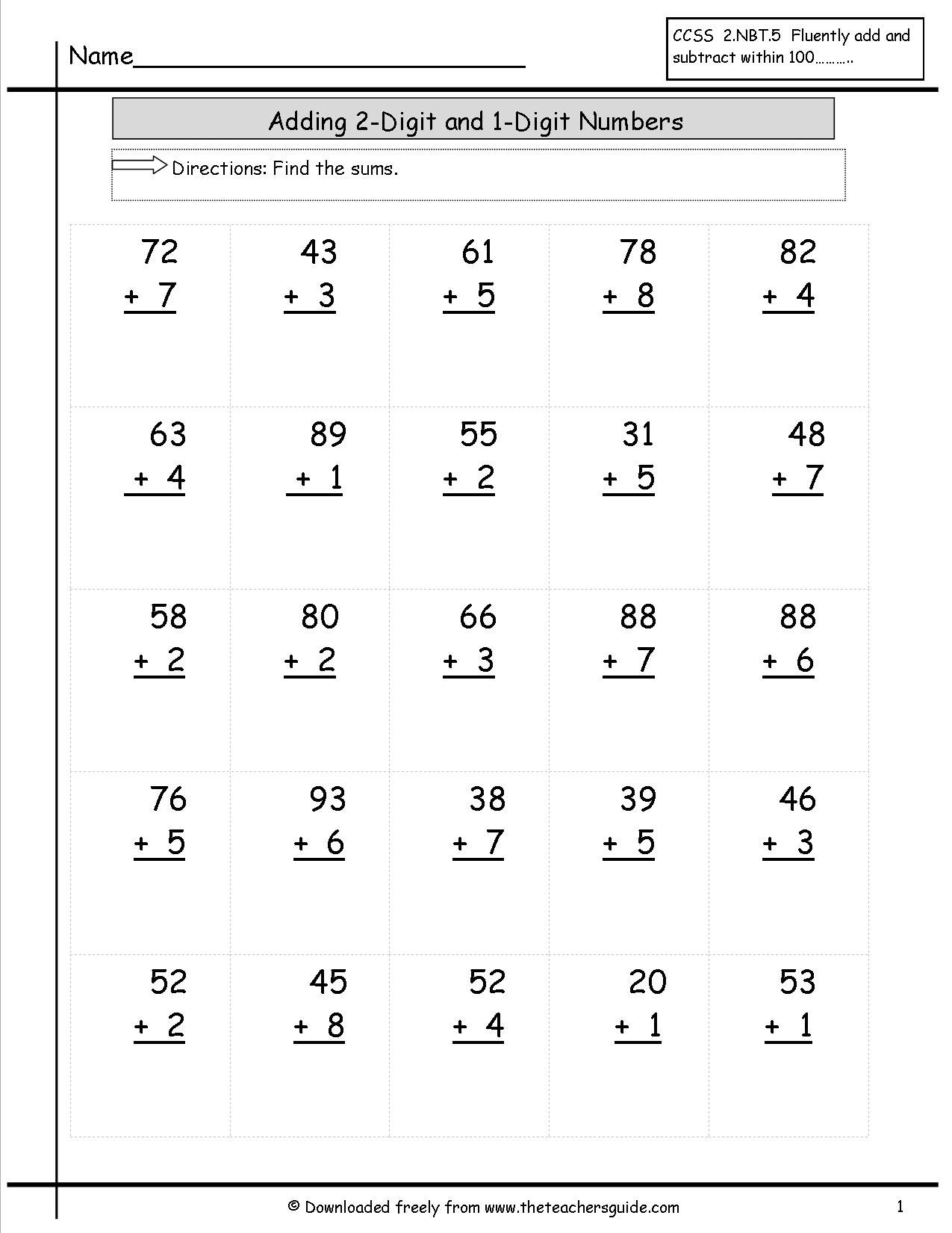 30 Picture Addition Worksheets Grade 2