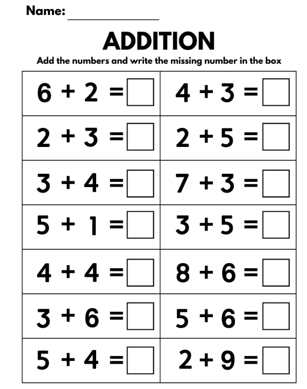 30 Picture Addition Worksheets Grade 2