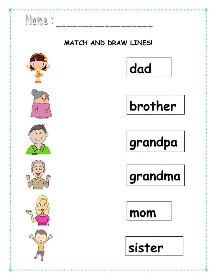 30 Rediscovered Families For Kindergarten Worksheets And Games