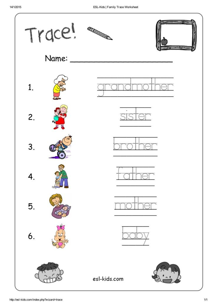 30 Rediscovered Families For Kindergarten Worksheets And Games