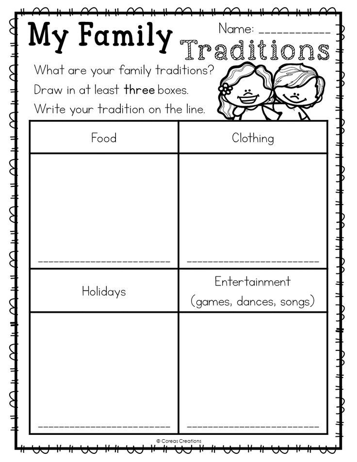 30 Rediscovered Families For Kindergarten Worksheets And Games