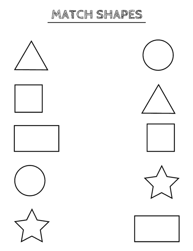 30 Shapes Tracing Worksheets For Kindergarten