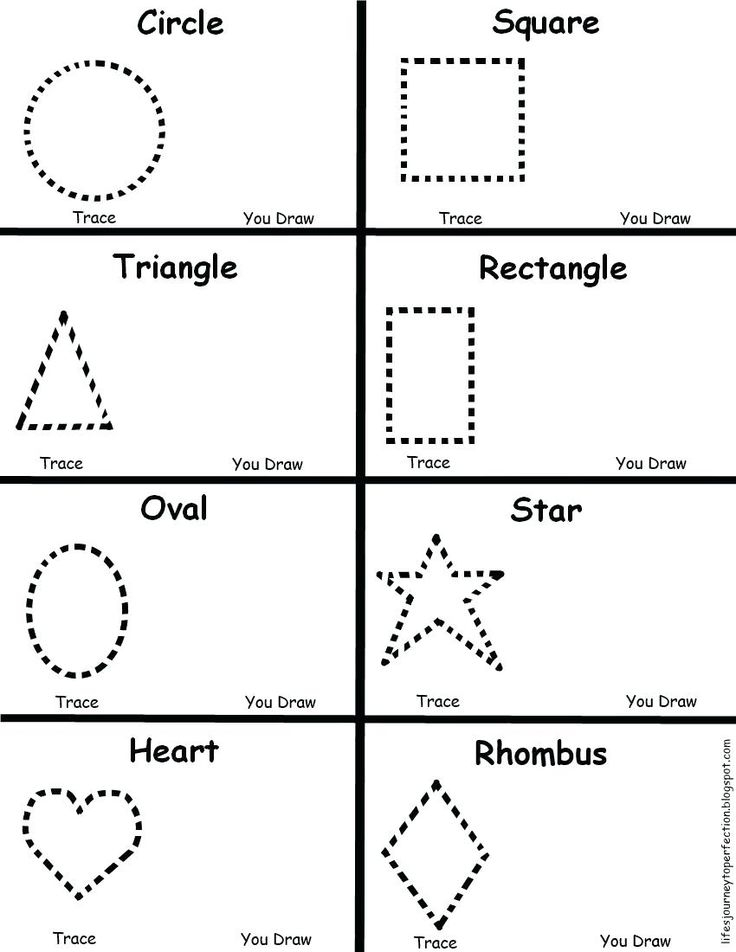 30 Shapes Tracing Worksheets For Kindergarten