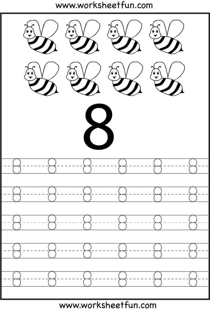 30 Tracing And Writing Number 8 Worksheet