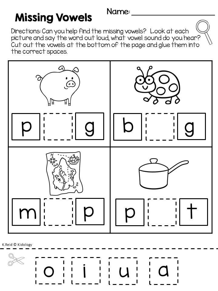 30 Vowel I Worksheets For Kindergarten