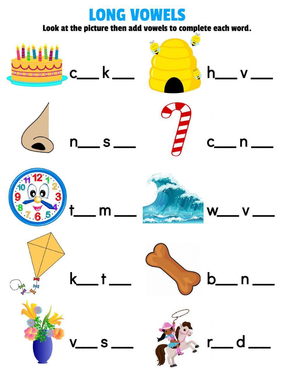 30 Vowel I Worksheets For Kindergarten