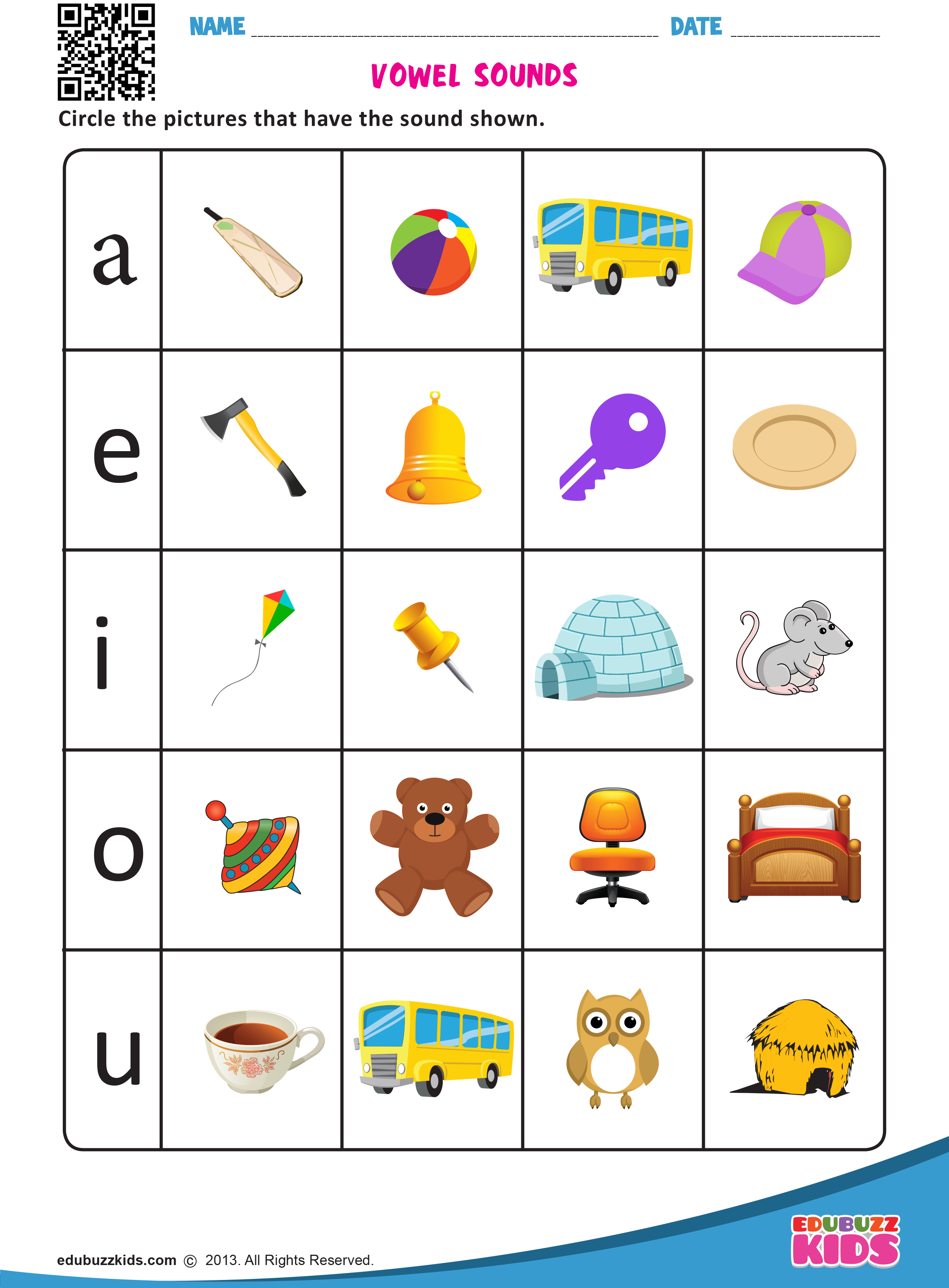 30 Vowel I Worksheets For Kindergarten