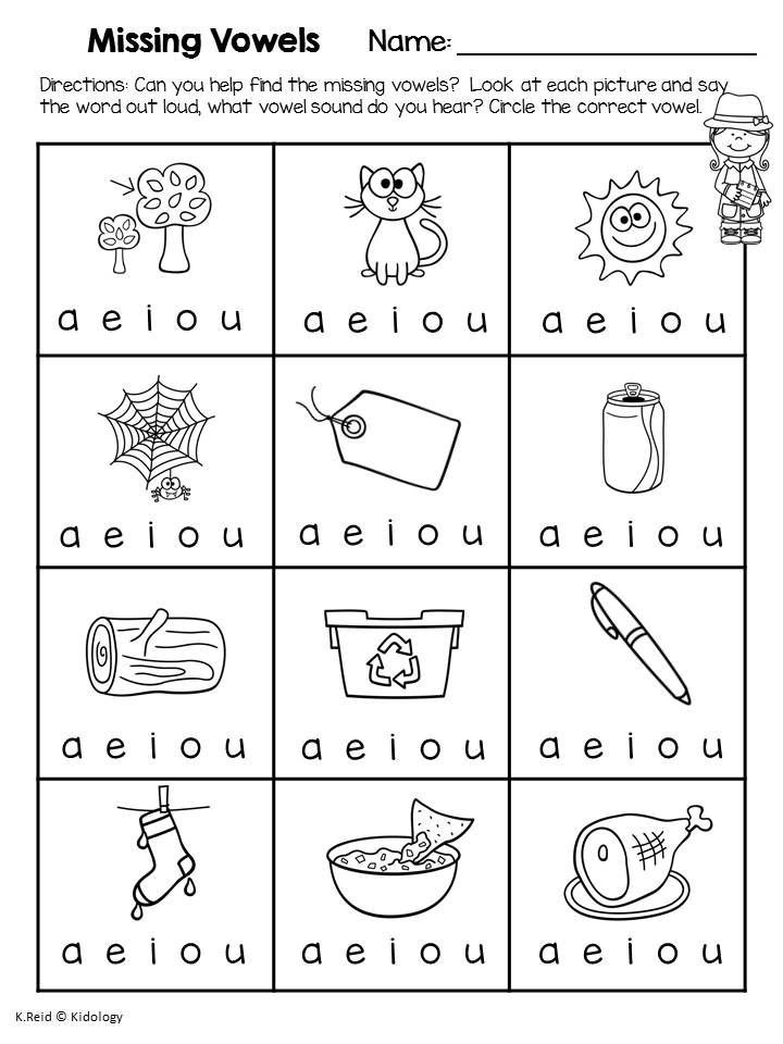 30 Vowel I Worksheets For Kindergarten