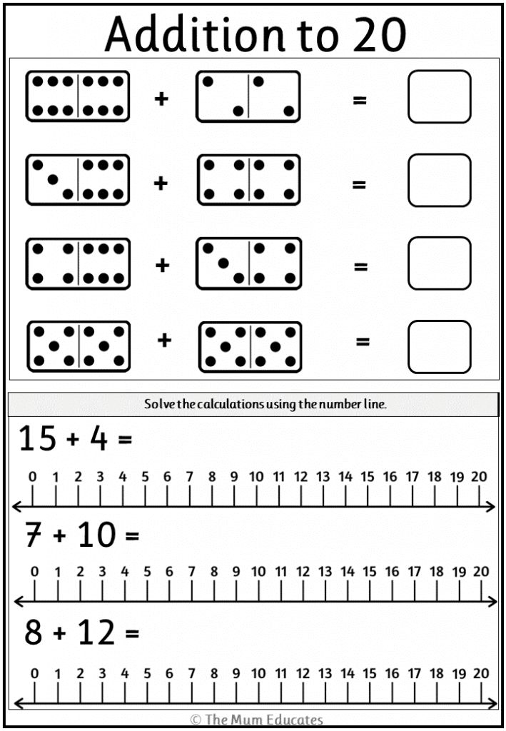 21 Addition Worksheets To Ten