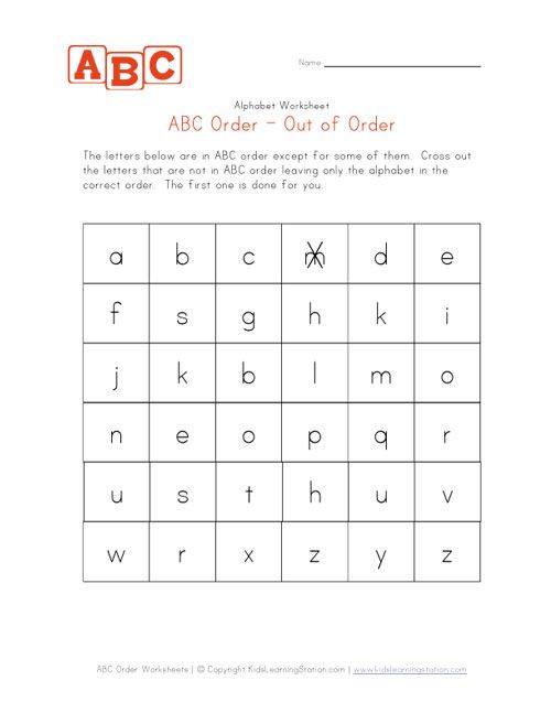 21 Alphabet Order Worksheets Kindergarten