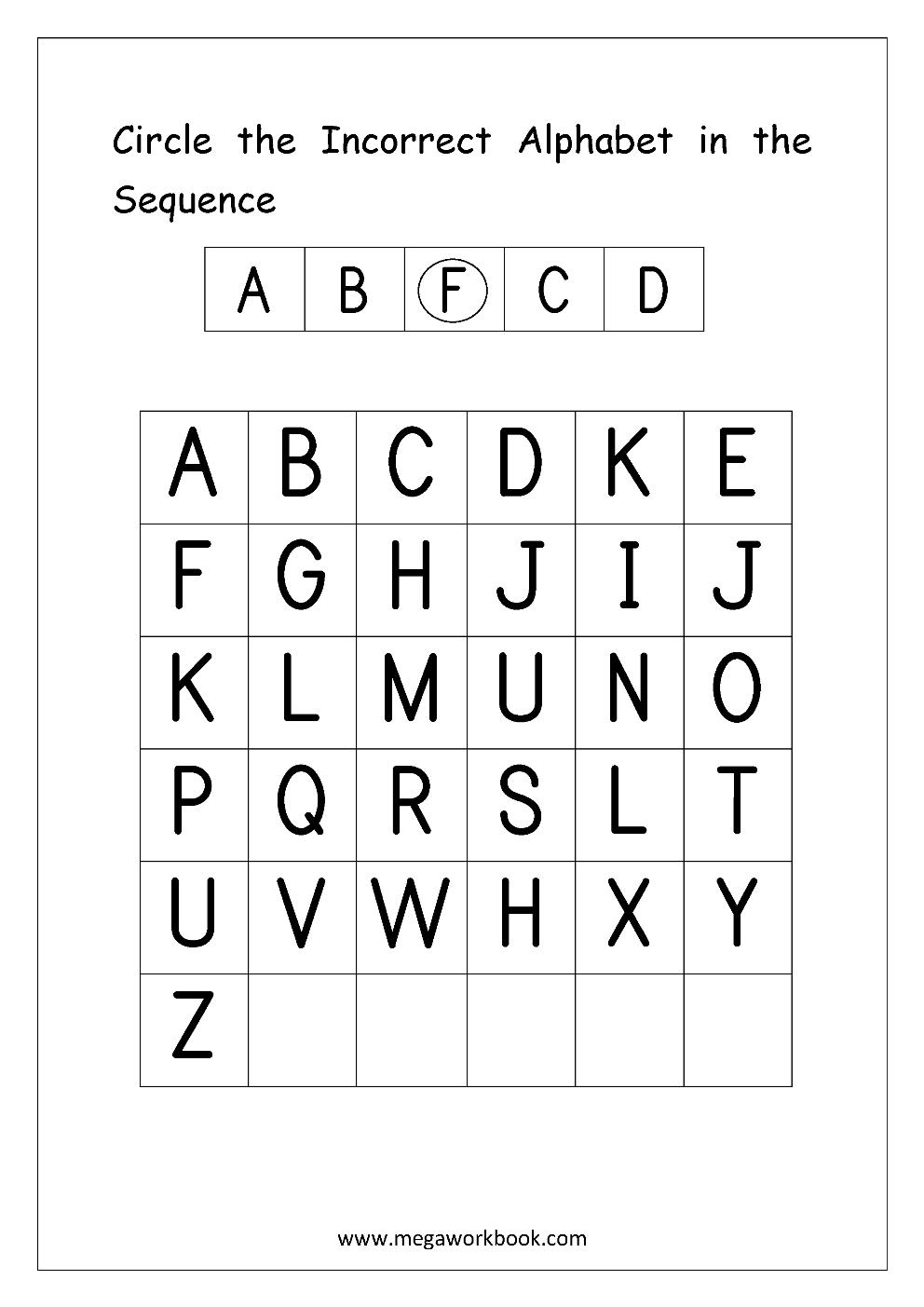 21 Alphabet Order Worksheets Kindergarten