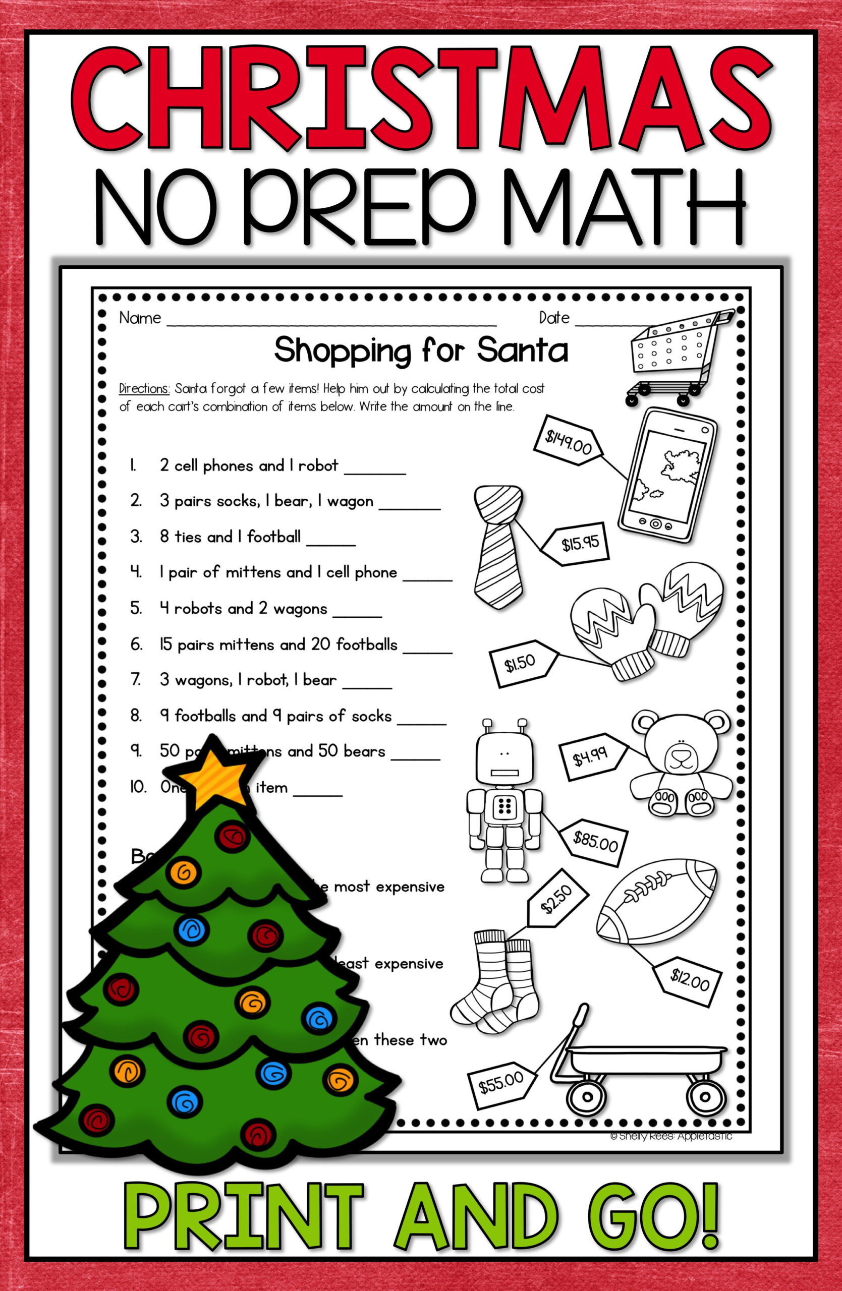 21 Christmas Worksheets For Kids Math