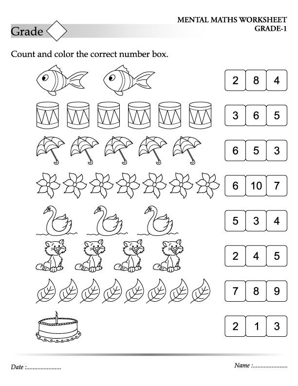 21 Count And Color Worksheets Kindergarten