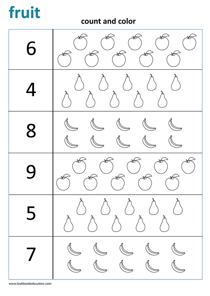 21 Count And Color Worksheets Kindergarten