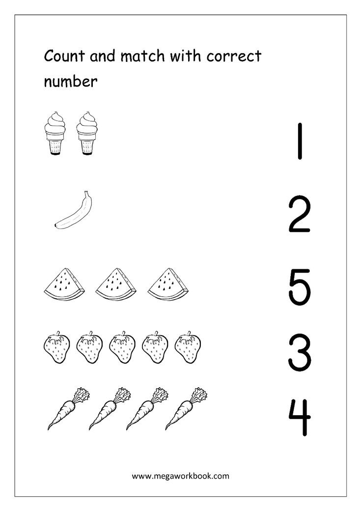 21 Count And Match Worksheets Kindergarten Easy