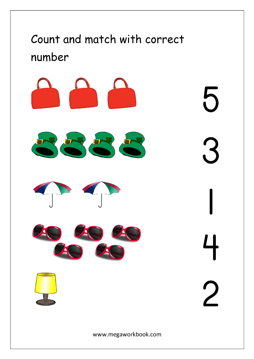 21 Count And Match Worksheets Kindergarten Easy