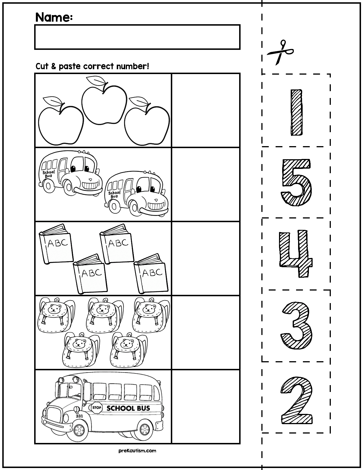 21 Count And Match Worksheets Kindergarten Easy