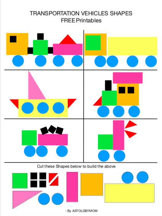 21 Cut And Paste Worksheets Transport