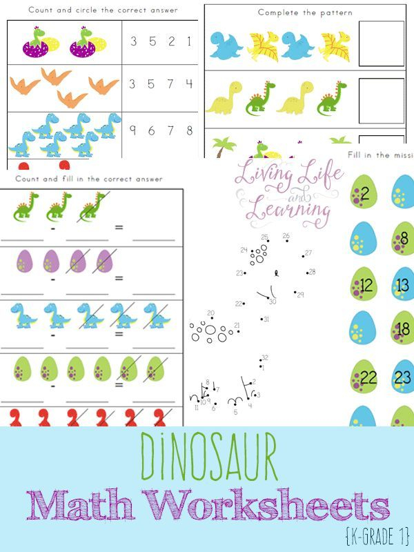 21 Dinosaurs Worksheets For Kindergarten