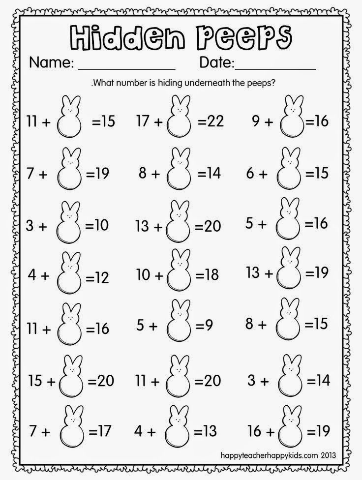 21 Easter Worksheets Preschool Math