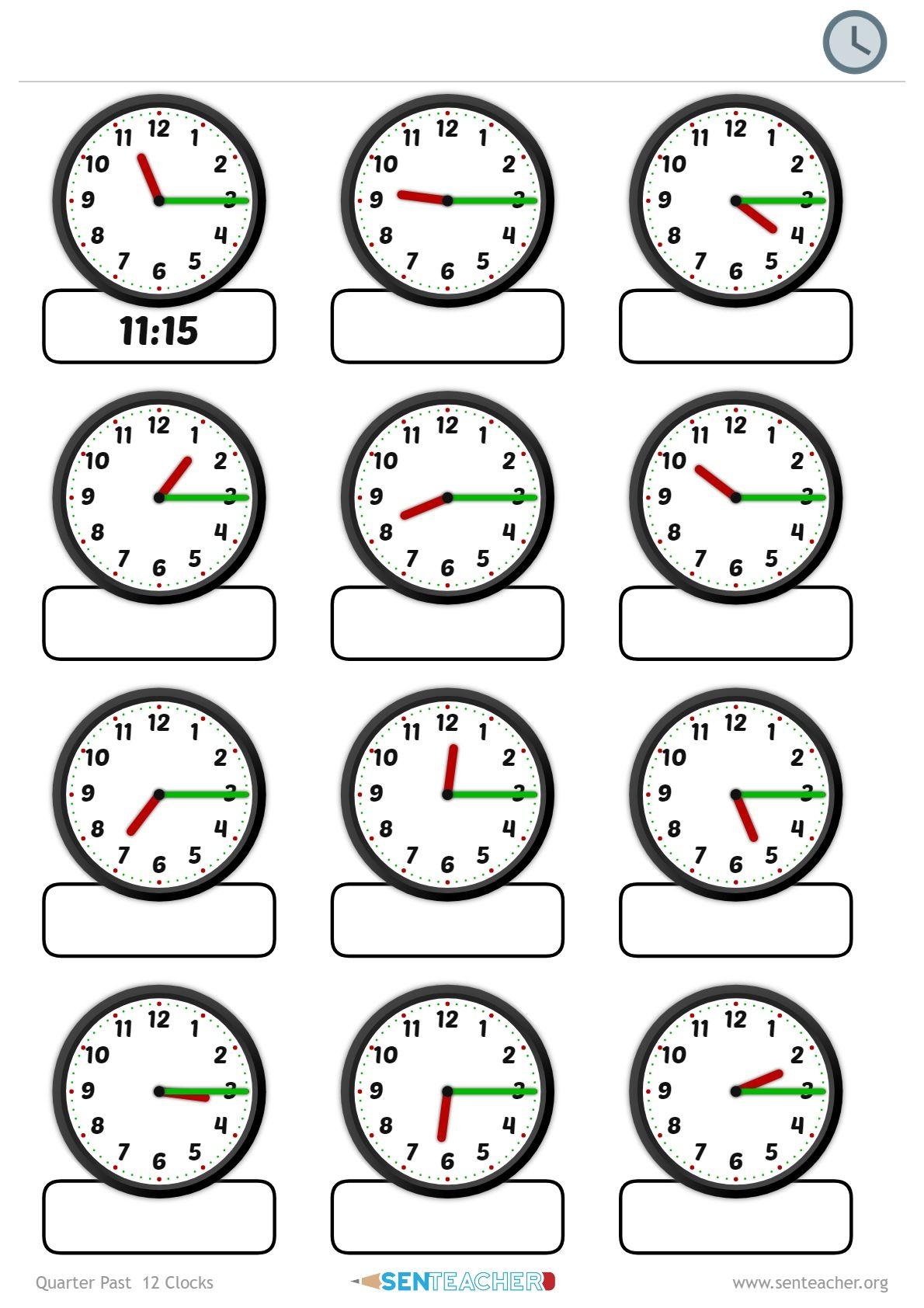 21 Grade 3 Math Worksheets Clock