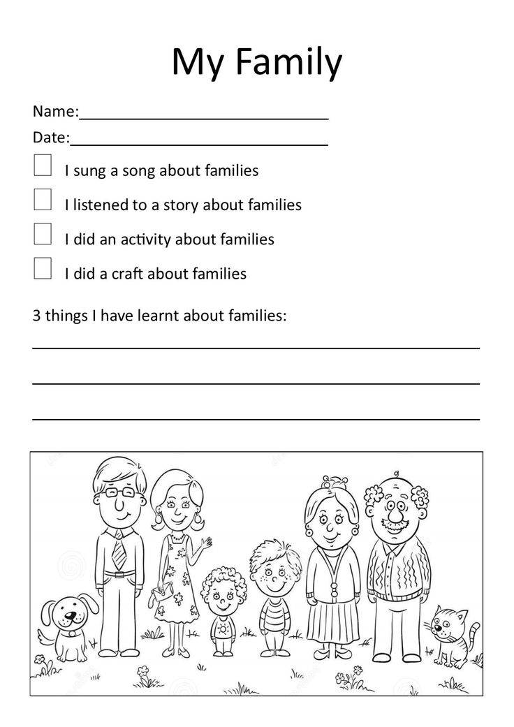 21 Rediscovered Families For Kindergarten Worksheets And Games