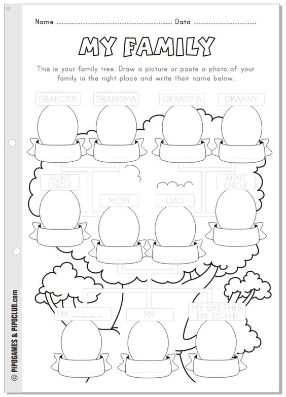 21 Rediscovered Families For Kindergarten Worksheets And Games