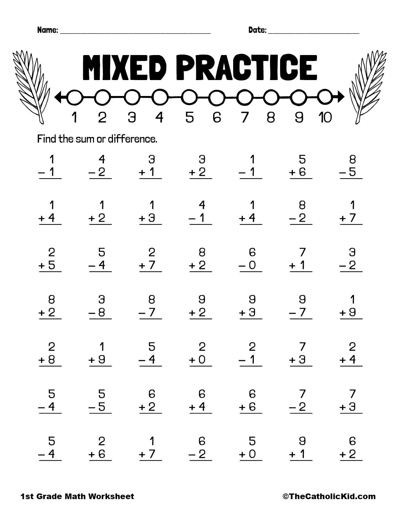 1St Grade Math Worksheets Free Printable We Have Prepared A Collection