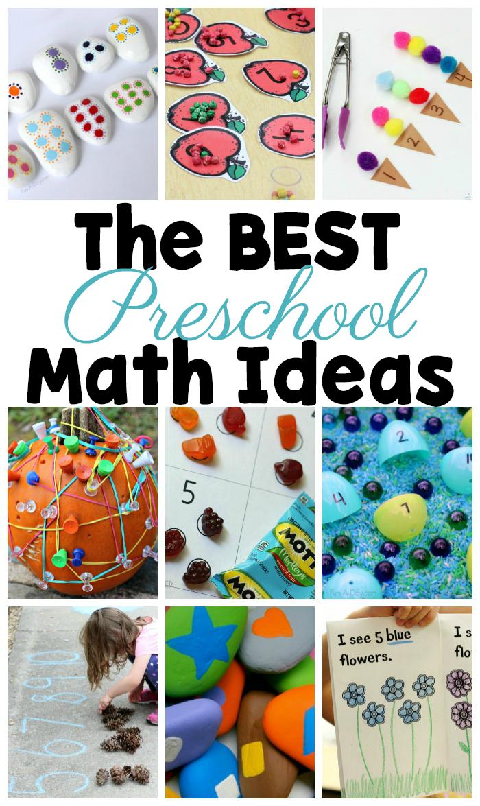 55 of the BEST Math Activities for Preschoolers Math activities
