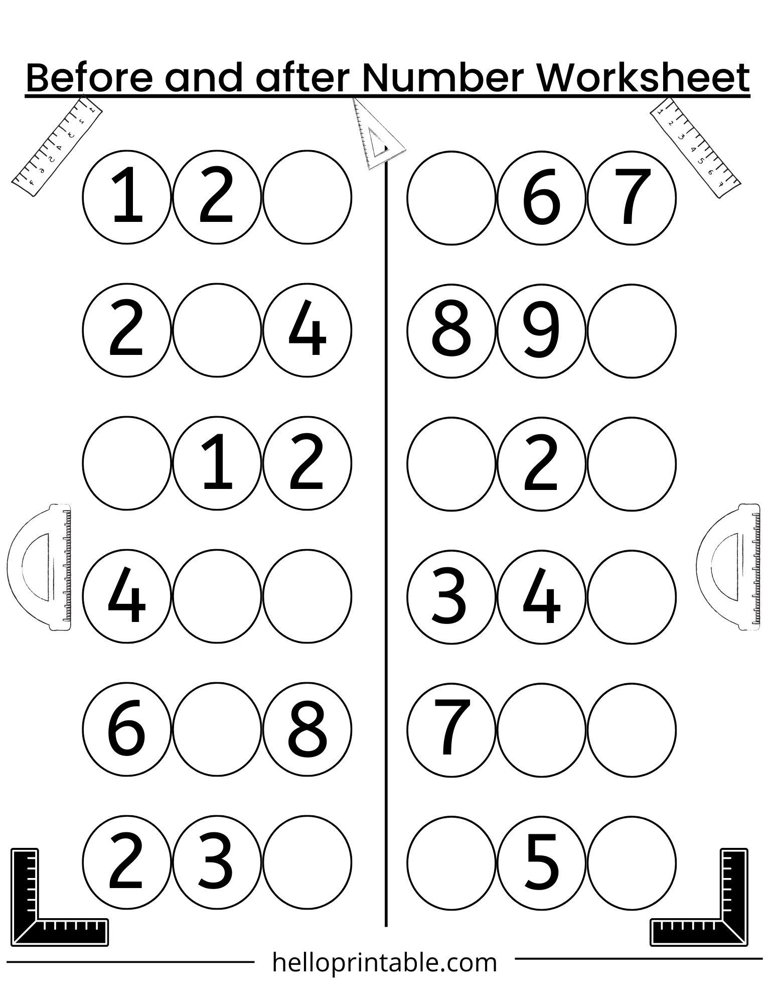 Math Practice worksheets for preschool and kindergarten kids