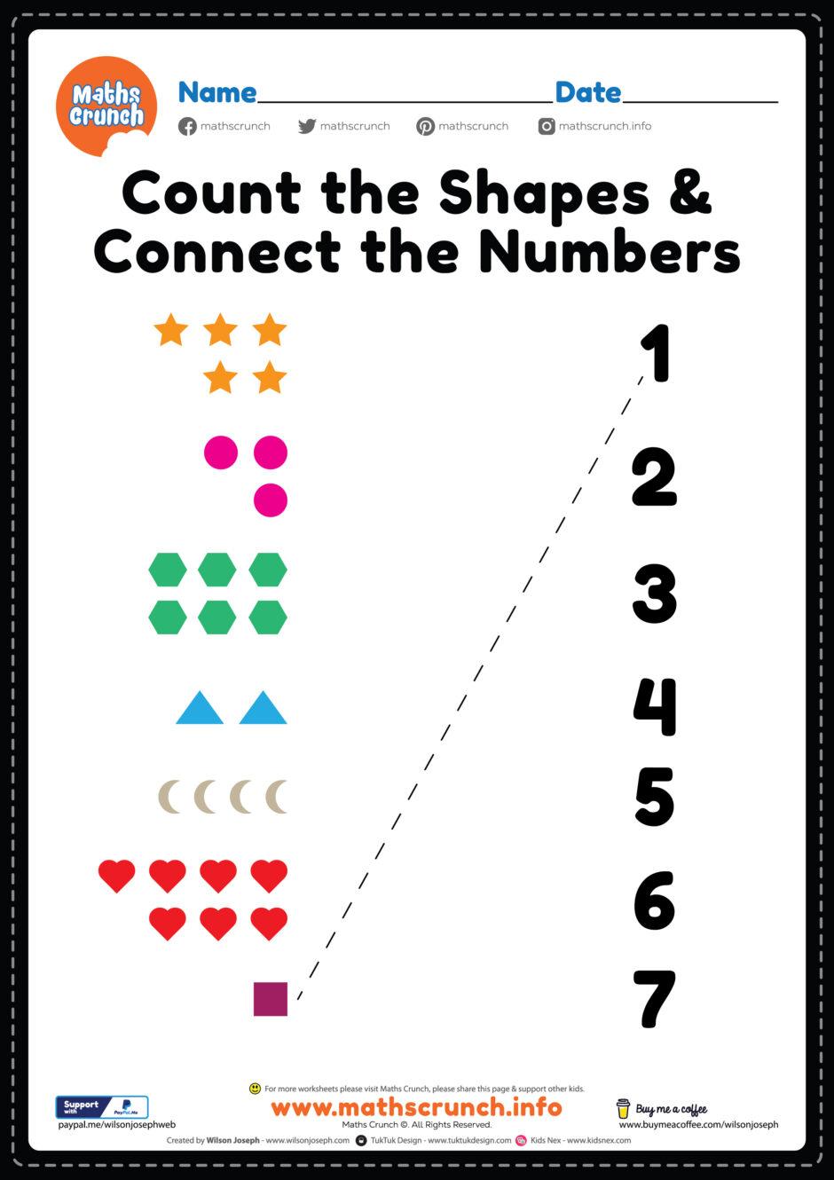 Math Worksheet Free Printable PDF for Kids